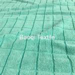 Green 260gsm solid microfiber dish rags，tea towels wipes,double side kitchen