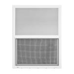 Top- AAMA Certified Vinyl UPVC Single Hung Windows with Fiberglass Screen
