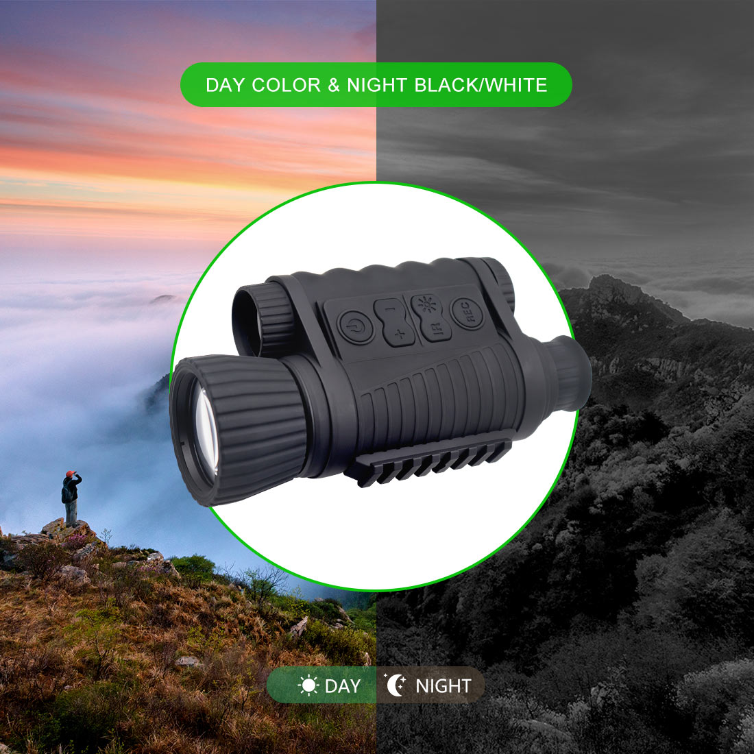 6X Optical Magnification IPX4 Waterproof Digital Night Vision Monocular