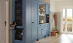 60 Inch Contrasting Kitchen Island And Cabinets With Lazy Susan Basket