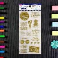 Buy cheap Non Toxic Hot Foil Stamping Stickers Alphanumeric Custom Embossed Stickers product