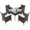 Buy cheap SNUGLANE 5 Piece Rattan Table Set from wholesalers
