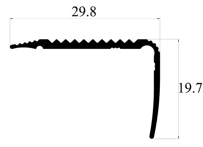 Protective Stair Nosing Tile Trim 30mm×20mm For Stair Edge Protection