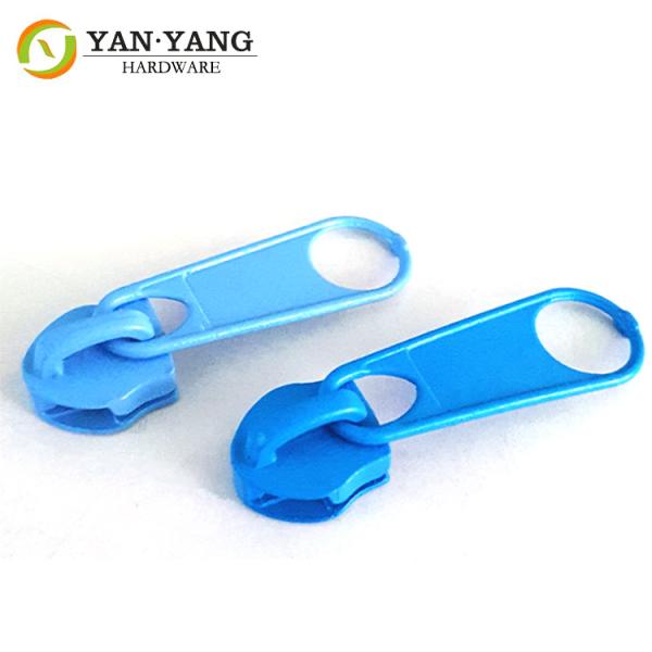 Buy cheap No. 5 blue color plastic zipper puller Nylon zipper durable quality decorative from wholesalers