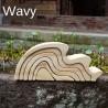 Buy cheap Ins Wavy Wooden Block Puzzle Toys Wooden Rainbow Blocks Coral Grimm from wholesalers