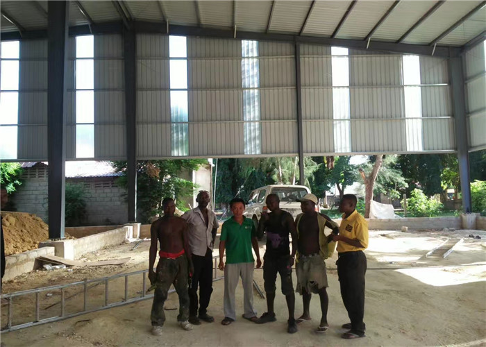 Export to Philippines customize design prefabricated structural steel frame warehouse
