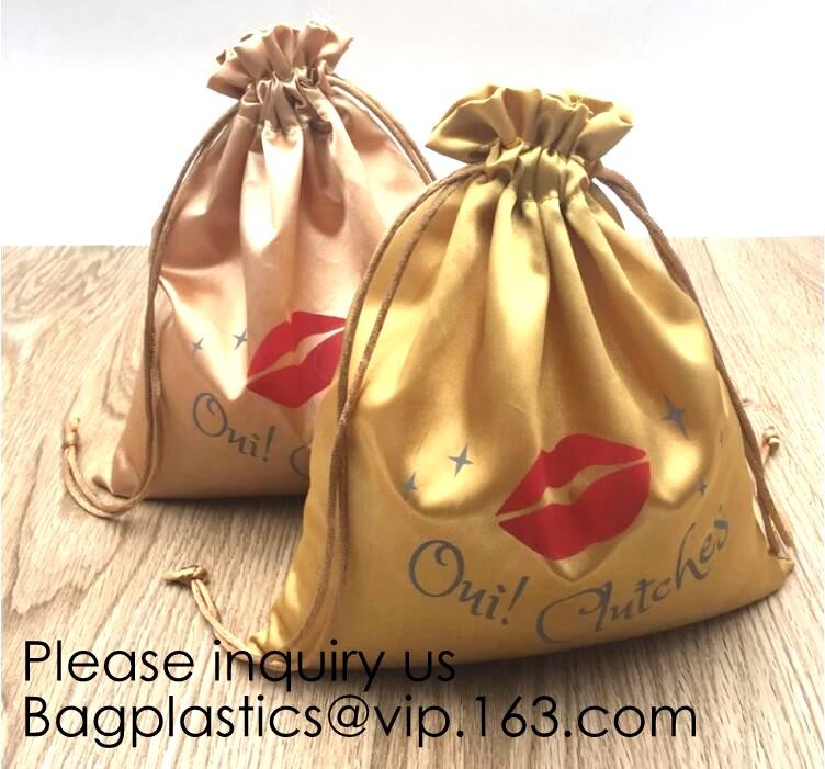 High Quality Gift Small Bag,Gift Shopping Bag,Super Soft White Black Rose Gold Silk Drawstring Bag,Graograin Satin Pouch