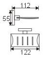Stainless Steel Soap Dish Holders Square Wall Mount Satin Finish