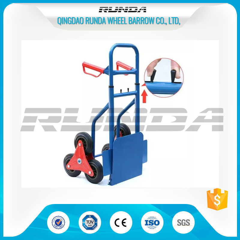 Telescopic Heavy Duty Hand Trolley Double Wheels Powder Coating Steel Tube 200kg