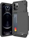 For iPhone 12 Pro Max with [4 cards]Premium solid credit card slot wallet for