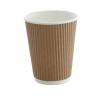 Buy cheap Bio-Degradable Take Away 16oz Kraft Ripple Paper Coffee Cups For Hot Drinking from wholesalers