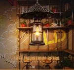 Retro Industrial Single Head Glass Chandelier Bar Network Coffee Restaurant E27
