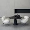 Buy cheap Fabric Leisure Chair White Fluff Black Frame New Leisure Chair from wholesalers