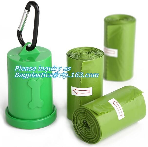 disposable Compostable dog poop bag for Pet Cleaning, Earth-Friendly Leak-Proof Dog Poop Waste Bags with Easy-tie Handle