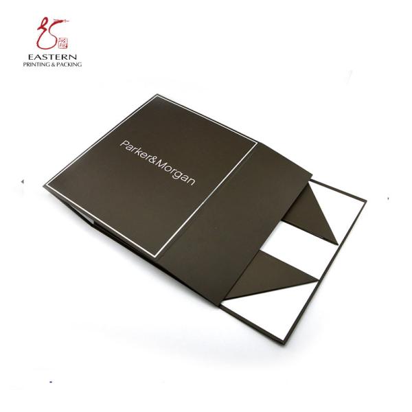 Buy cheap Flat Pack Folding SGS Approve Hard Cardboard Gift Boxes With Silver Logo from wholesalers