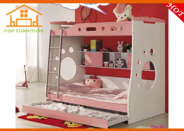 Buy cheap Children solid wooden Twin bunk bed with staircase on End For Kids bedroom furniture from wholesalers