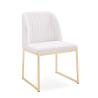 Buy cheap Coffee Hotel Upholstered Soft Back Fabric Dining Chair With Metal Legs from wholesalers