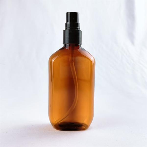 Buy cheap Boston Round Glass Bottle With Treatment Pump Clear Amber Empty Boston Essential Oil Bottle from wholesalers