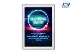 Anodizing Silver Clip Snap Poster Frames / Aluminum Image Led Slim Panel Light