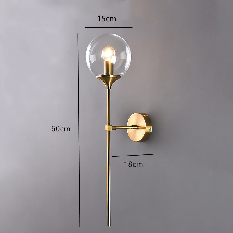 Modern Parlor LED Chandelier Smoke grey/Clear Glass Dining Room Bedroom Pendant Lamp(WH-MI-429)