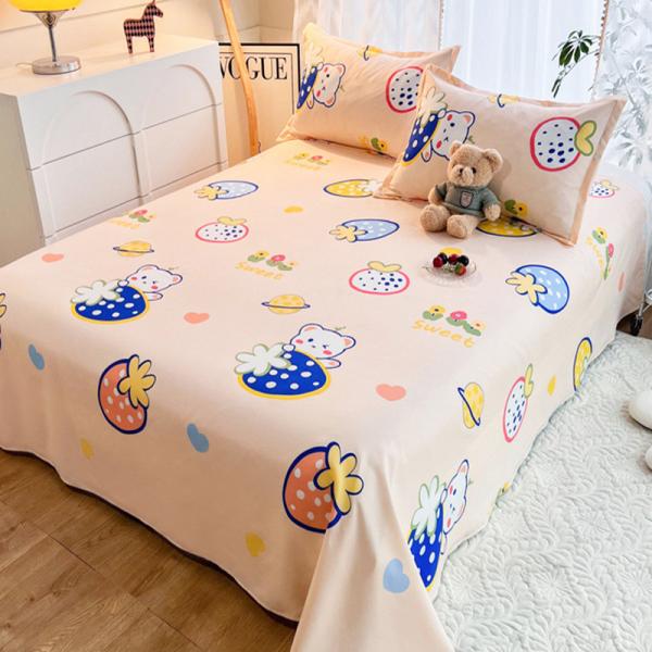 All Seasons Washed Cotton Printed Sheets Sabanas De Algodon for Age Group All 1