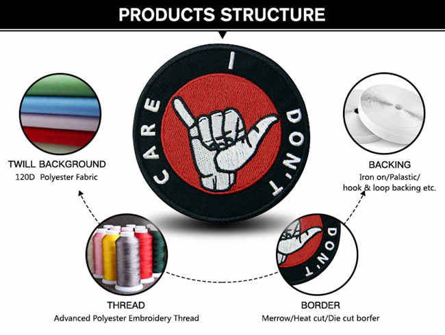 Iron On Backing 2.99in School Uniform Logo Patches Pantone Color