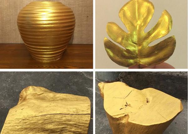 Buy cheap Eco - Friendly Shiny Gold Wall Paint Gold Coloured Odourless Anti - Peeling from wholesalers