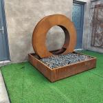 INTERTEK Certified Garden Decoration Corten Steel Water Feature 1200*400*1200mm