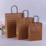Eco Friendly Luxury Folding Kraft Paper Shopping Bag with Custom Color