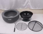 MGO Stone Barbecue Fire Bowl Painted Steel Fire Pit Cool Camping Accessories 59
