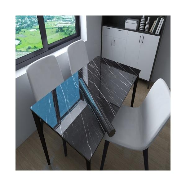 Self-Adhesive PVC Vinyl Wallpaper For Kitchen Countertable In Black Marble With