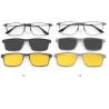 Buy cheap Business Glasses Titanium Clip On Square Aluminum Glasses Frame from wholesalers