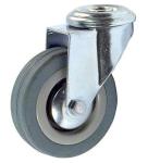 Soft Rubber Wheel For Trolley Bolt Hole Casters Apparatus Castors