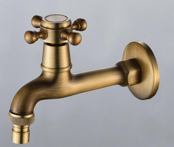 Buy cheap Antique Brass Bibcock 4 6 Point CE Outdoor Water Tap And Sprayer from wholesalers