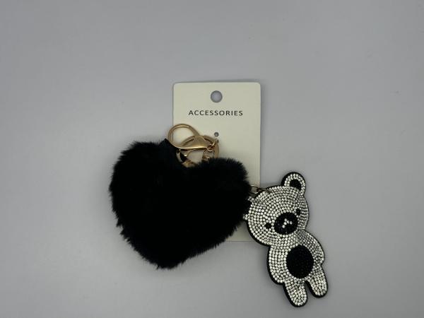 Buy cheap Various Colors Bear with Furry Heart Key Chain from wholesalers