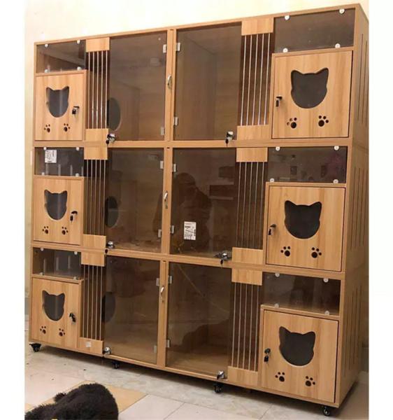 Buy cheap Customized Multilayer Luxury Solid Wood Cat Villa Multifunction Durable from wholesalers