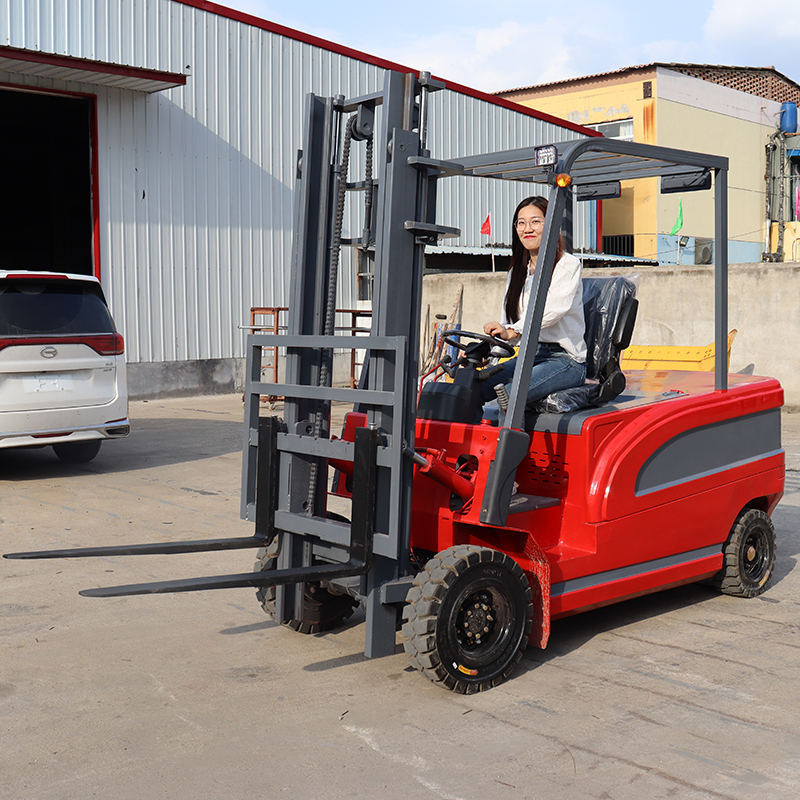 Customized Lifting Height 1 Ton 2 Ton 3 Ton Electric Forklift Safety For Warehouse Handling