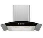 Stainless Steel Glass Arc shaped Kitchen Range Hood Low Noise Electric Chimney
