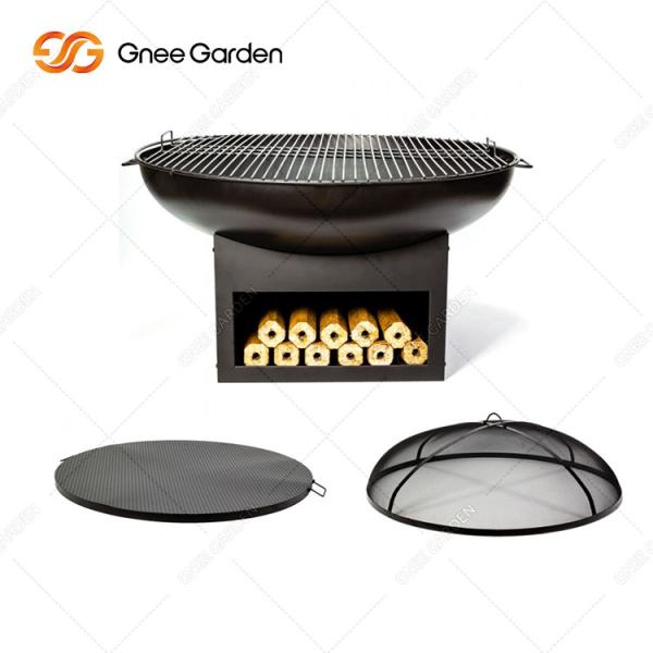 Buy cheap Natural Rust Corten Steel Metal Large Barbecue Grill Outdoor Fire Pit Customized from wholesalers