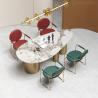 Buy cheap Uber Stylish 0.4CBM Luxury Marble Dining Table 8 Seater 1.2mm 201 Stainless Steel from wholesalers
