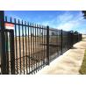 Buy cheap Narrow Spacing Top Crimped Spear Tubular Steel Fence Garrison Brand 3 Rails 1.83m X 2.95m Powder Coated 100 Microns from wholesalers