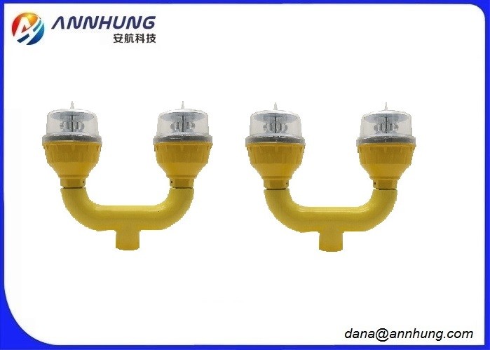 Red Double Obstruction Light / Led Aircraft Warning Lights For Tall Buildings