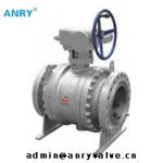 Three - Piece Worm Gear Ball Valve Bolted Cover A105+ENP Ball Class 150~1500
