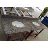 Buy cheap Double Sink Granite Bathroom Vanity Tops / Natrual Granite Stone Top from wholesalers