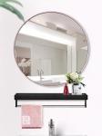 Hanging Gold LED Backlit Living Room Wall Mirror Customize Decoration