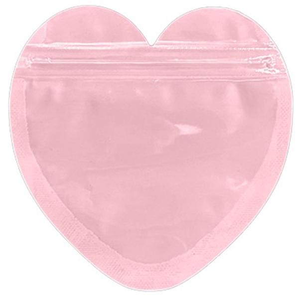 PINK Macaron Heart Jewelry Self-Sealing Bags for Packaging Gifts Storage