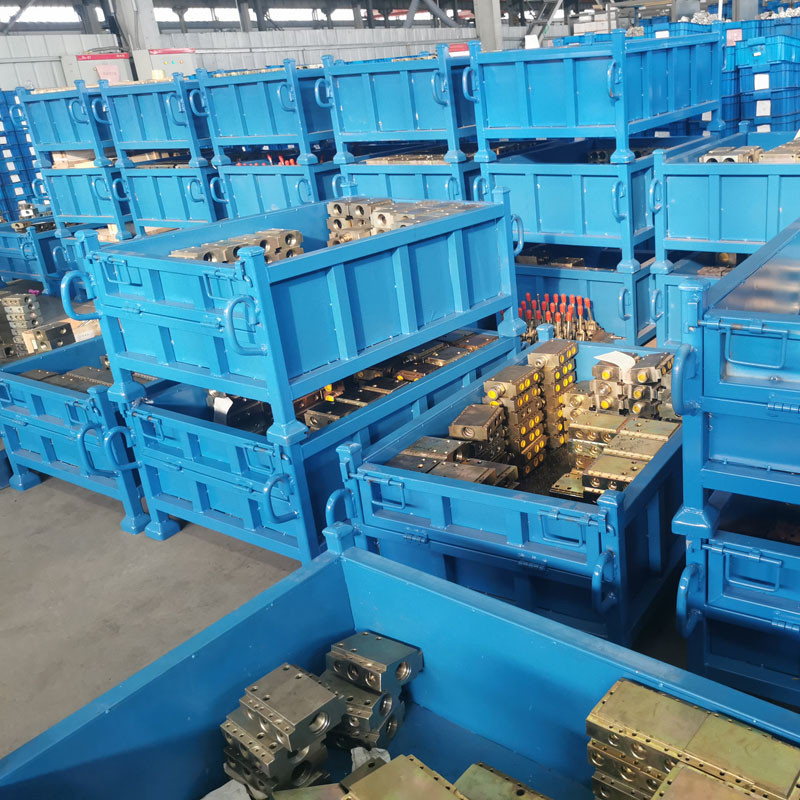 Heavy Duty Collapsible Folding Stackable Metal Pallet Box Warehouse Storage Cage