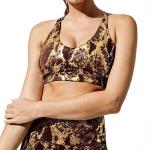 OEM Woman Sportwear Yoga Fitness Set Metallic Serpentine Running Sports Yoga