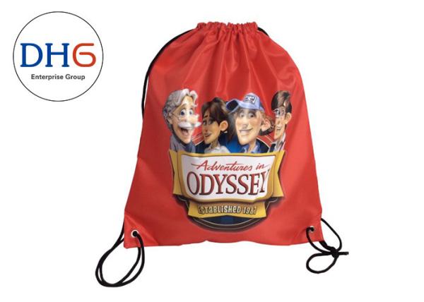 Buy cheap Cloth Drawstring Gym Sack Drawstring Bag , Personalized Cinch Bags 210 Denier from wholesalers