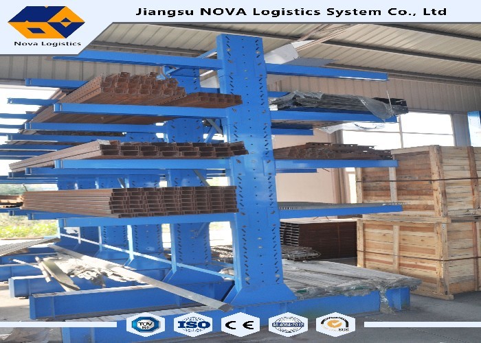 Outdoor Cantilever Storage Racks Flexible Assembly For Lumber / Carpet Rolls